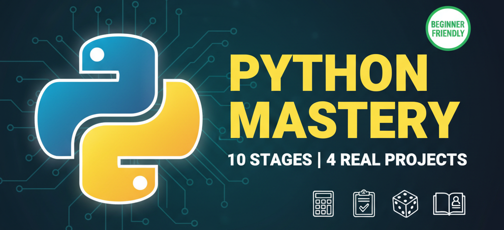 Python Mastery: 10 Stage Beginner to Advanced Program